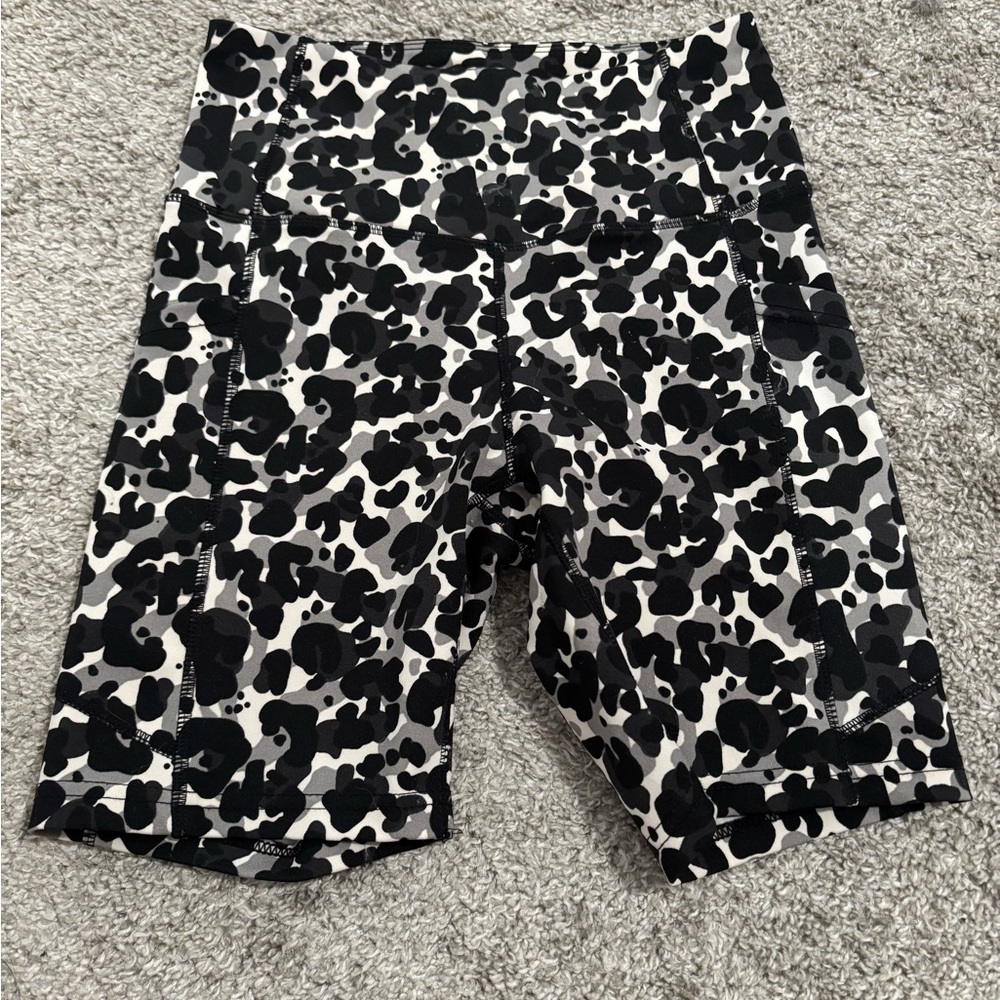 Nicole Miller Sport Black and White Bike Shorts